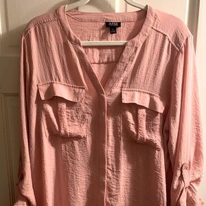 Pink gauzy dress shirt